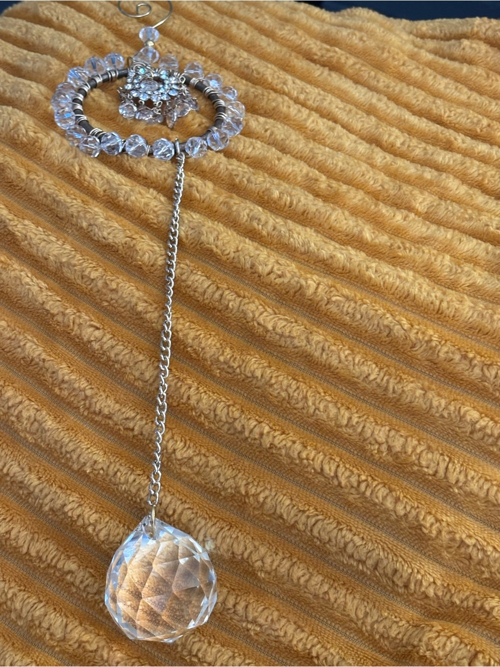Hand Crafted Crystal Sun Catcher with Silver Chain - Picture 3 of 9
